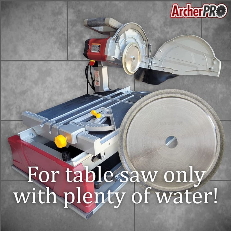 ArcherPro Archer PRO 6â€ x 3/8â€ Bullnose Tile Blades, Diamond Profile Wheels for Tile Cutting, Grinding, profiling. for Wet Tile Saw only. - Image 3